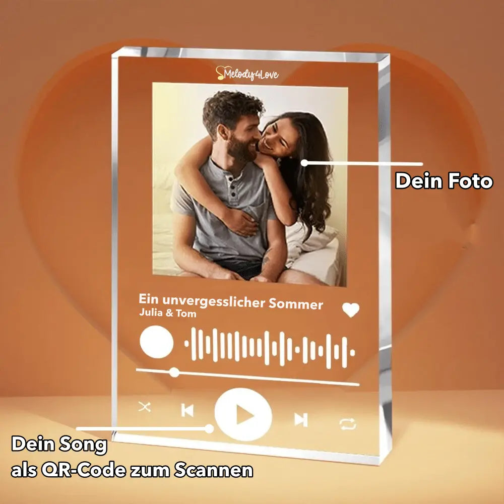 dein foto als song + acryl-display (gratis)